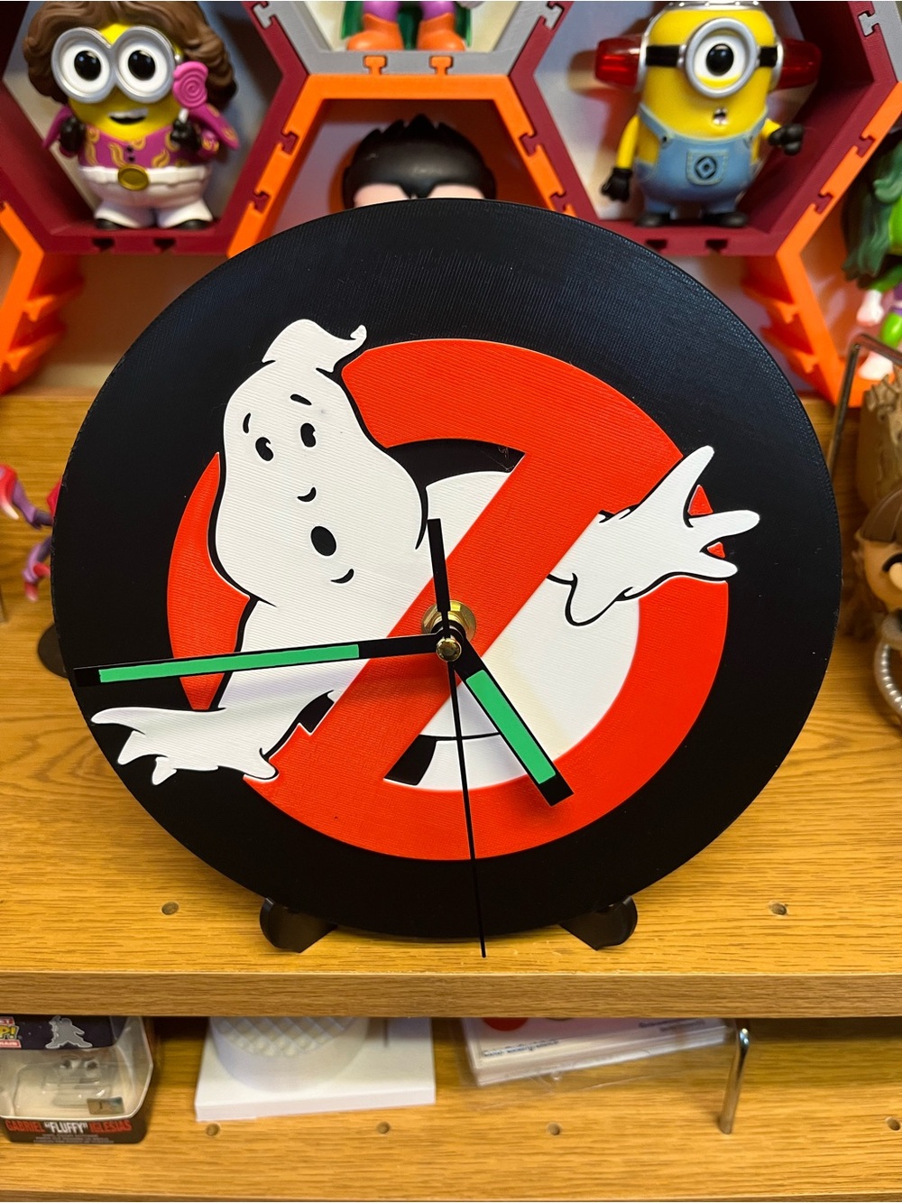 Ghostbusters Logo Wall Clock - Black and Red